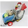 Image 1 : CHICKEN WITH CHICKS TIN TOY ME 603, BATTERY