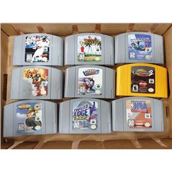 9 NINTENDO 64 GAME CARTRIDGES