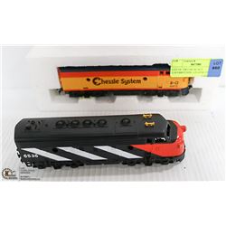 LOT OF TWO HO SCALE LOCOMOTIVES - CN 6536/ CHESSIE