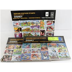 3 SEALED SETS OF DISNEY ORIGINAL STAMPS