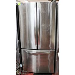 LG 33" FRENCH DOOR STAINLESS STEEL REFRIGERATOR.