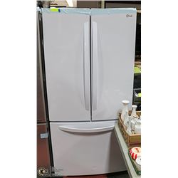 LG WHITE 25.1 CU FT CAPACITY FRENCH DOOR FRIDGE.