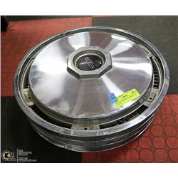 VINTAGE LINCOLN 15" HUB CAPS SET OF 4