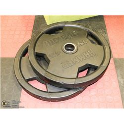 LOT WITH 2 HAMMER STRENGHT 45LBS WEIGHTS