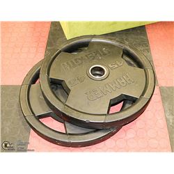 LOT WITH 2 HAMMER STRENGHT 45LBS WEIGHTS