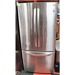 LG 33" FRENCH DOOR STAINLESS STEEL REFRIGERATOR.