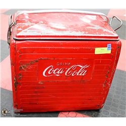 1960'S LARGE COCA COLA COOLER - 12X17X16 INCHES