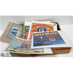 LOT OF 5 VINTAGE APPLE ADVERTISING SIGNS