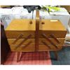 Image 1 : VINTAGE SOLID WOOD 3-TIER FLIP-OPENING