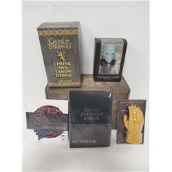LOT W/ 2 BOXES WITH GAME OF THRONES COLLECTIBLES