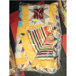 VINTAGE HANDMADE PATCHWORK QUILT -