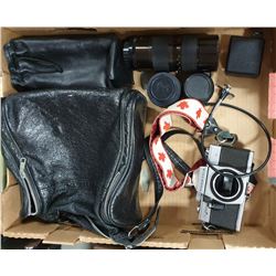 VINTAGE PRAKTICA SUPER TL 1000 CAMERA  W/ 3 LENS,