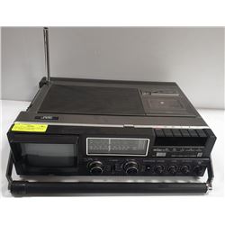 VINTAGE JVC PORTABLE COLOUR T.V. - RADIO -CASSETTE