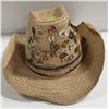 Image 1 : ESTATE VINTAGE STRAW COWBOY HAT WITH