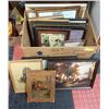 Image 1 : BOX OF ESTATE VINTAGE FRAMED ARTWORK
