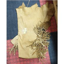 VINTAGE HANDMADE FRINGED LEATHER LONG
