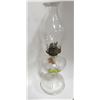Image 1 : LARGE ANTIQUE GLASS PEDESTAL OIL LAMP IN