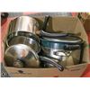 Image 1 : COPPER BOTTOM POTS AND PANS- BOX LOT