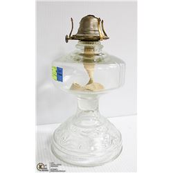 ANTIQUE HURRICANE EMBOSSED OIL LAMP WITH LAMP