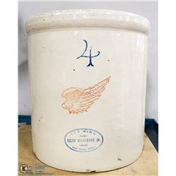 RED WING CROC , 4 GALLON RED WING UNION