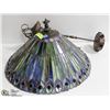 Image 1 : TIFFANY STYLE CEILING LAMP, SIGNED J. QUOIZEL