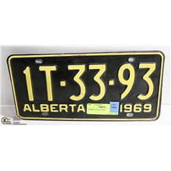 ALBERTA PLATE 1969