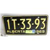 Image 1 : ALBERTA PLATE 1969