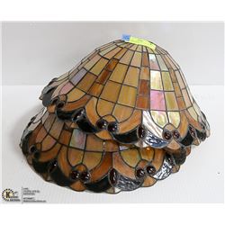 MATCHING PAIR TIFFANY STYLE LAMP SHADES 16"