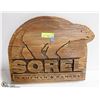Image 1 : SOREL WOOD SIGN SOREL KAUFMAN CANADA