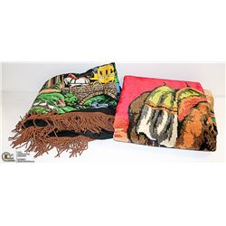 VINTAGE TAPESTRY WALL HANGING- DESERT CAMEL SCENE