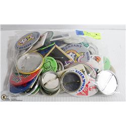 PROMOTIONAL ADVERTISING BUTTONS- ASSORTED BAG