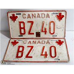 LICENSE PLATES- CANADIAN MILITARY VINTAGE 1974