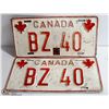 Image 1 : LICENSE PLATES- CANADIAN MILITARY VINTAGE 1974