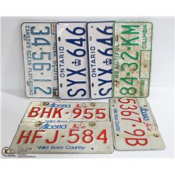 LICENSE PLATES- VINTAGE LOT OF ASSORTED PROVINCE