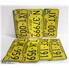 Image 1 : LICENSE PLATES- VINTAGE LOT OF YELLOW ALBERTA )