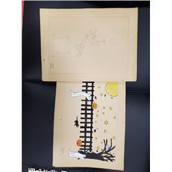 2 WATER COLORS BY CANADIAN ARTIST MAUD LEWIS