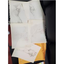 GROUP LOT OF SKETCHES BY CLARENCE ALPHONSE GAGNON