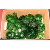 Image 1 : COLLECTION OF FOREST GREEN DEPRESSION GLASS
