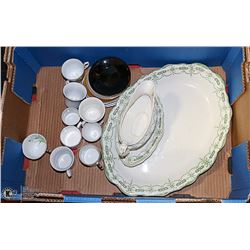 9 DEMI TASSE MINIATURE CUPS AND SAUCERS