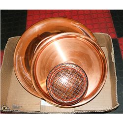 FLEMISH COPPER LAZY SUSAN, PLATE AND INSENSE