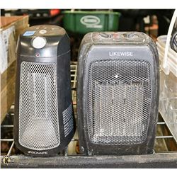 LOT OF 2 PERSONAL SIZE CERAMIC HEATERS