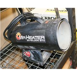 MR HEATER 30-60K BTU C\W  100 LB FULL PROP TANK
