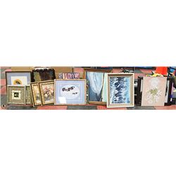 LARGE LOT OF ESTATE FRAMED PICTURES