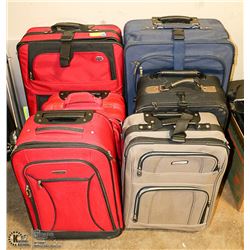 LOT OF 6 SUITCASES