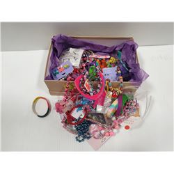 LARGE BOX OF ASSORTED EARRINGS BRACELETS