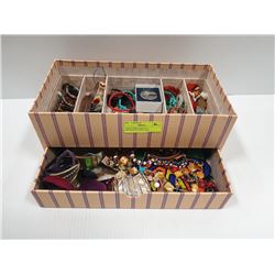 LARGE TRIPLE TRAY OF INDIGENOUS JEWELLERY