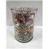 Image 1 : LARGE GLASS VASE OF ASSORTED VINTAGE JEWELLERY