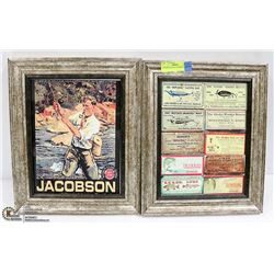 2 FRAMED ANTIQUE FISHING PRINTS