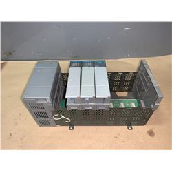 ALLEN-BRADLEY 1746-A7 SLC 500 7-SLOT RACK WITH POWER SUPPLY 1746-P1 & MODULES AS PICTURED