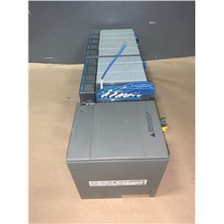 ALLEN-BRADLEY 1746-A10 10 SLOT SLC 500 RACK W/1746-P4 POWER SUPPLY & MODULES AS PICTURED